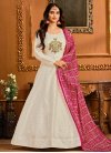 Tafeta Silk Embroidered Work Layered Trendy Gown - 2