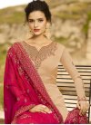 Satin Georgette Pant Style Salwar Suit For Ceremonial - 1