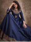 Satin Silk Embroidered Work Readymade Classic Gown - 1