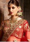 Stunning  Booti Work Designer A Line Lehenga Choli For Bridal - 1