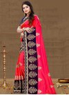 Rose Pink and Wine Trendy Classic Saree For Festival - 1