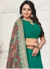 Embroidered Work Faux Georgette Designer Traditional Saree For Ceremonial - 1