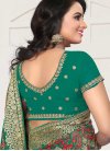 Embroidered Work Faux Georgette Designer Traditional Saree For Ceremonial - 2