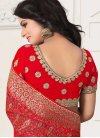 Embroidered Work Faux Georgette Trendy Classic Saree - 2