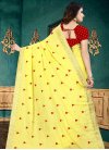 Embroidered Work Faux Georgette Traditional Saree For Ceremonial - 2