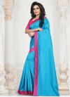 Light Blue and Rose Pink Trendy Classic Saree - 1