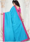 Light Blue and Rose Pink Trendy Classic Saree - 2