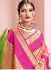 Banarasi Silk Hot Pink and Rose Pink Designer Contemporary Style Saree - 1