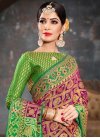 Green and Purple Patola Silk Designer Contemporary Style Saree - 1