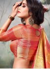 Hot Pink and Orange Trendy Saree For Festival - 1