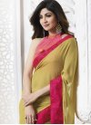Shilpa Shetty Faux Georgette Designer Contemporary Style Saree - 1
