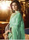 Lace Work Shilpa Shetty Faux Chiffon Designer Contemporary Style Saree - 1