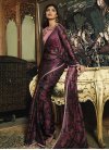 Shilpa Shetty Coffee Brown and Rose Pink Embroidered Work Contemporary Style Saree - 1