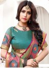 Thread Work Rose Pink and Sea Green Trendy Classic Saree - 1