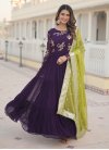 Georgette Embroidered Work Readymade Designer Gown - 2