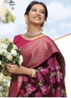 Maroon and Rose Pink Trendy Classic Saree - 1