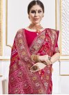 Viscose Red and Rose Pink Designer Contemporary Style Saree - 2
