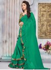 Lace Work Art Silk Designer Contemporary Style Saree For Ceremonial - 1