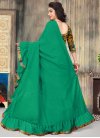 Lace Work Art Silk Designer Contemporary Style Saree For Ceremonial - 2