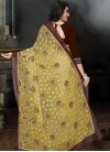 Coffee Brown and Gold Trendy Classic Saree For Festival - 2