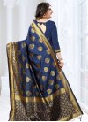 Thread Work Banarasi Silk Designer Contemporary Style Saree For Ceremonial - 2