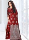 Jacquard Silk Contemporary Style Saree For Festival - 1