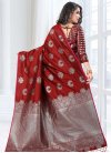Jacquard Silk Contemporary Style Saree For Festival - 2