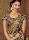Maroon and Olive Classic Saree For Bridal - 1