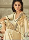 Lycra Lace Work Traditional Saree - 1