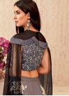 Brown and Grey A - Line Lehenga For Festival - 1