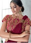 Embroidered Work Crush Designer Contemporary Style Saree For Ceremonial - 1