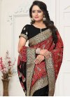 Booti Work Faux Georgette Classic Saree For Festival - 1