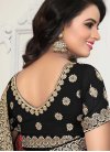 Booti Work Faux Georgette Classic Saree For Festival - 2