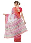 Red and White Designer Contemporary Style Saree For Casual - 1