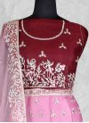 Maroon and Pink Embroidered Work Designer Lehenga Choli - 1