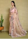 Embroidered Work Organza Trendy Classic Saree - 1