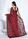Maroon and Red Half N Half Trendy Saree For Festival - 2