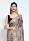 Satin Silk Embroidered Work Designer Traditional Saree - 4