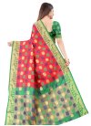 Green and Red Woven Work Designer Contemporary Saree - 2