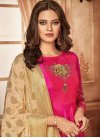 Tafeta Silk Embroidered Work Readymade Layered Gown - 1