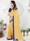Beads Work Faux Chiffon Classic Saree For Ceremonial - 1