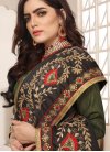 Beige and Brown Beads Work Trendy Classic Saree - 2