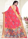 Thread Work Banarasi Silk Designer Traditional Saree - 1