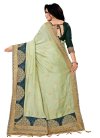 Mint Green and Teal Embroidered Work Traditional Designer Saree - 2