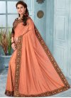 Brown and Peach Designer Traditional Saree For Festival - 2