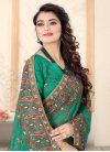 Faux Georgette Embroidered Work Designer Contemporary Style Saree - 1