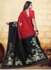 Woven Work Black and Red Trendy Classic Saree - 1