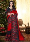Black and Red Trendy Classic Saree - 2