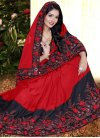 Black and Red Trendy Classic Saree - 1