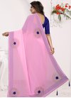 Blue and Pink Designer Contemporary Style Saree - 1